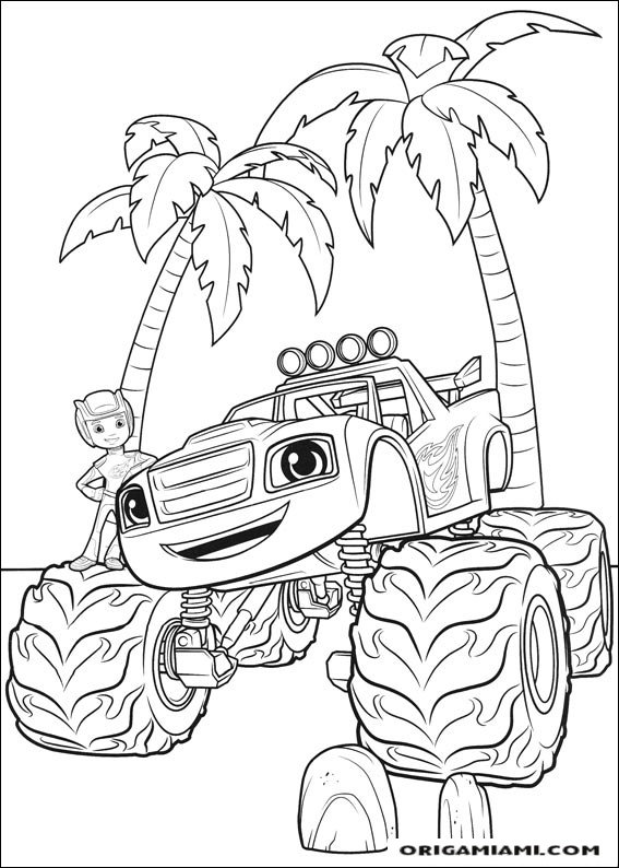 Blaze and the Monster machines coloring page (16)