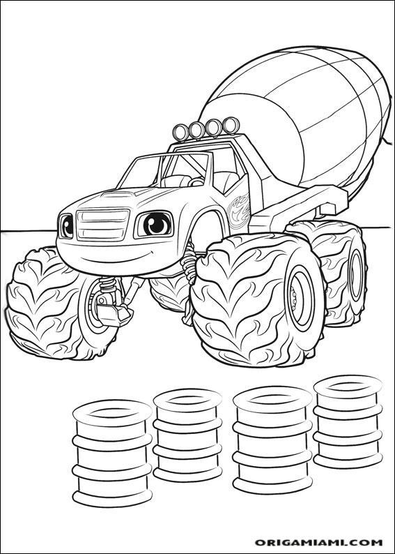 Blaze and the Monster machines coloring page (18)