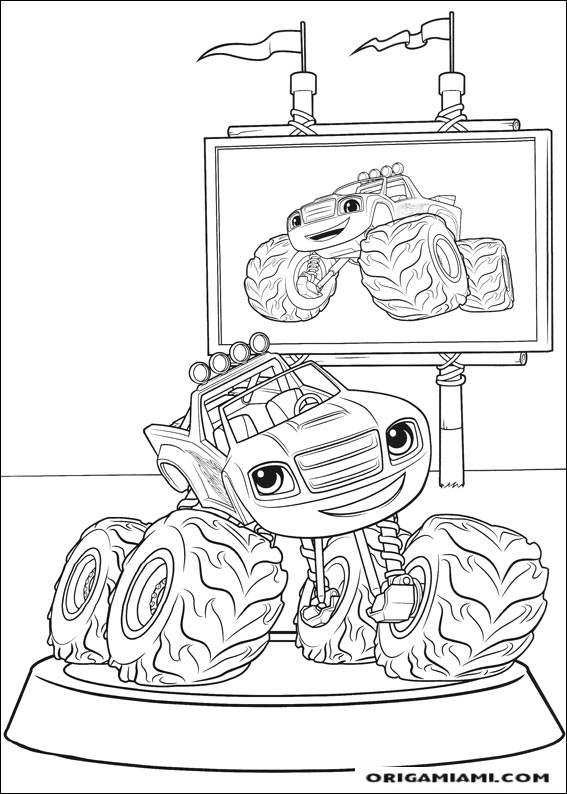 Blaze and the Monster machines coloring page (19)