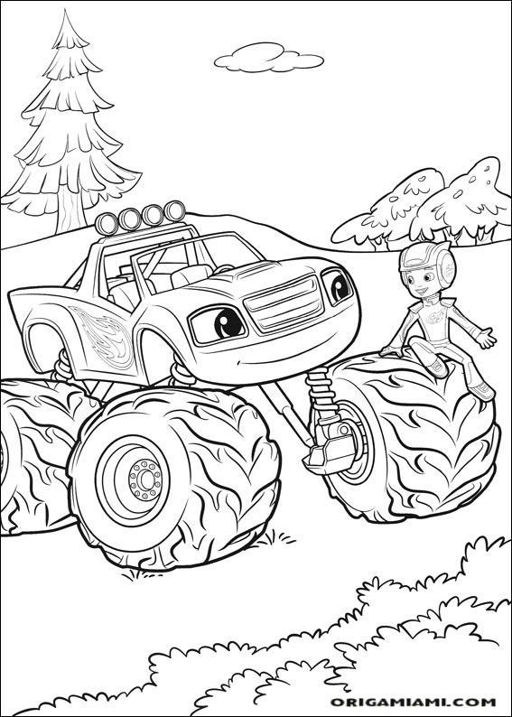 Blaze and the Monster machines coloring page (20)