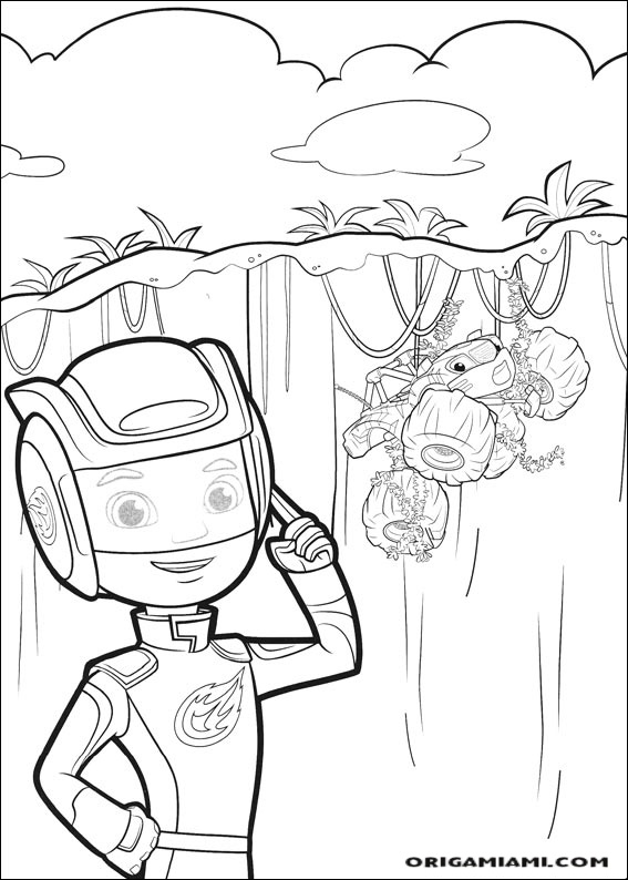 Blaze and the Monster machines coloring page (3)