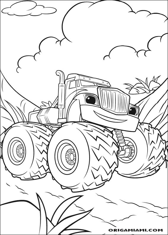 Blaze and the Monster machines coloring page (30)