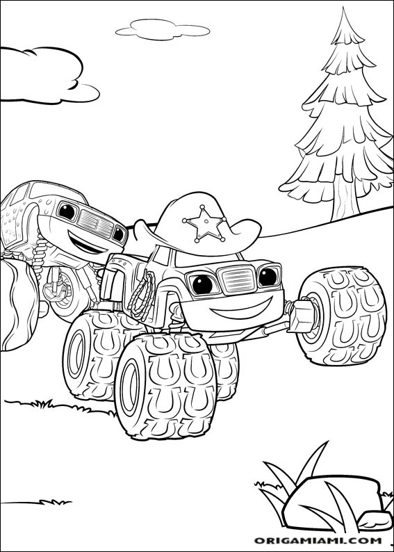 Blaze and the Monster machines coloring page (36)