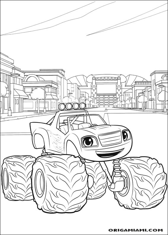 Blaze and the Monster machines coloring page (6)