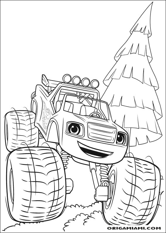 Blaze and the Monster machines coloring page (7)