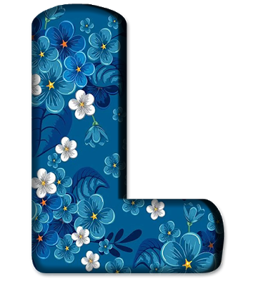 Blue Floral Letters (12)