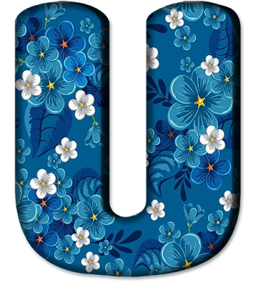 Blue Floral Letters (21)