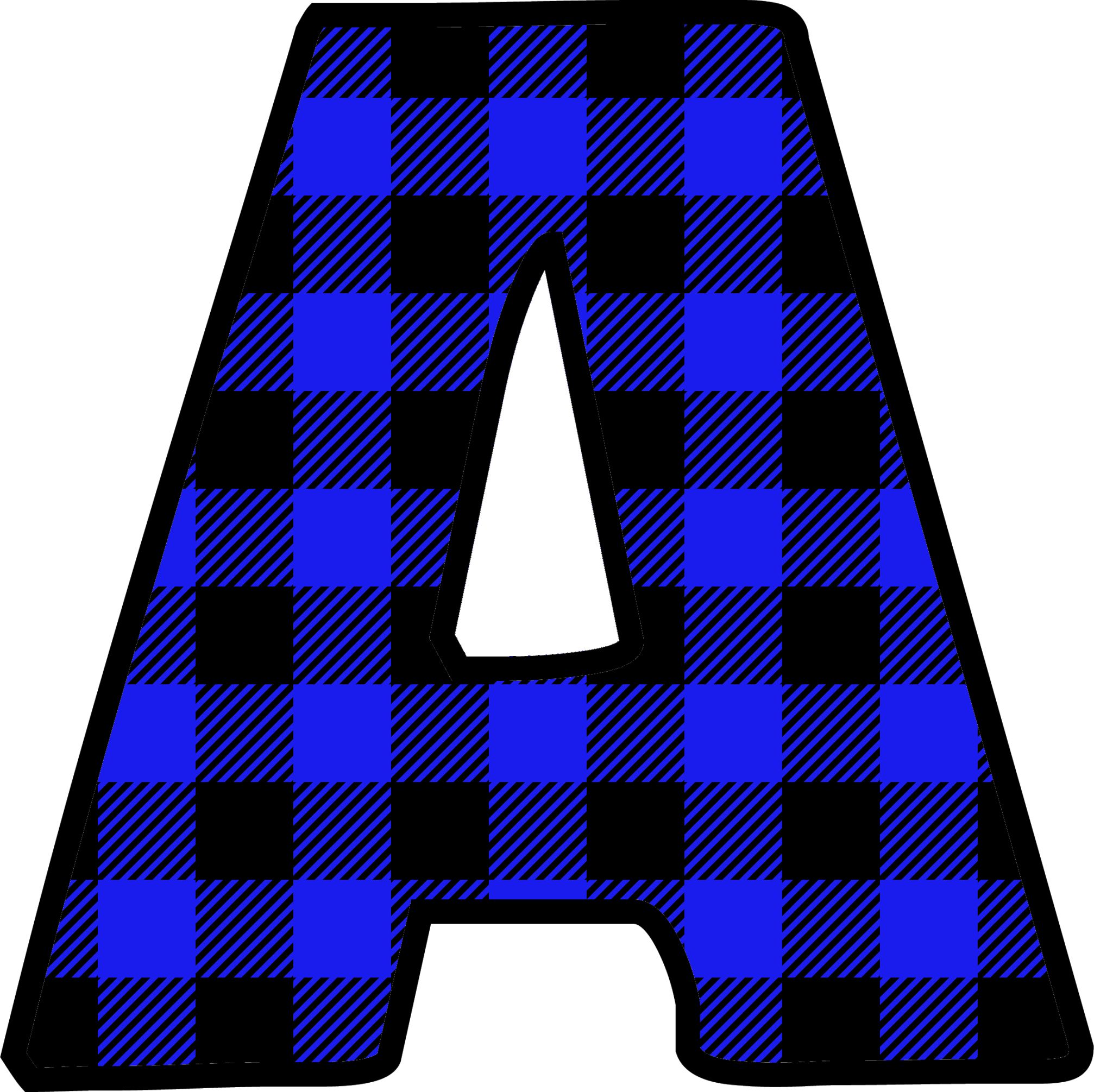 Blue Plaid Letters (1)