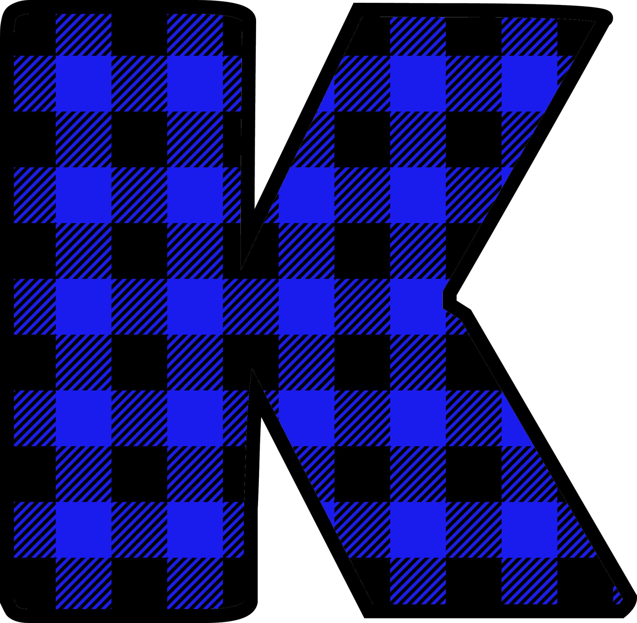 Blue Plaid Letters (11)