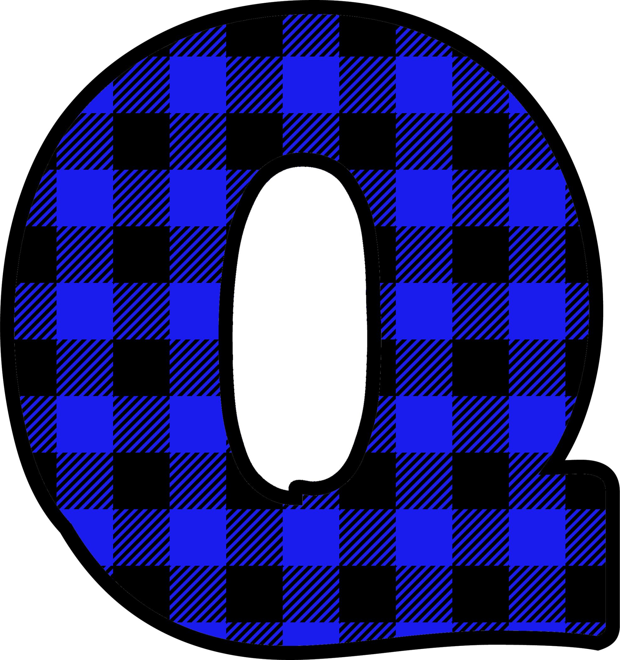 Blue Plaid Letters (17)