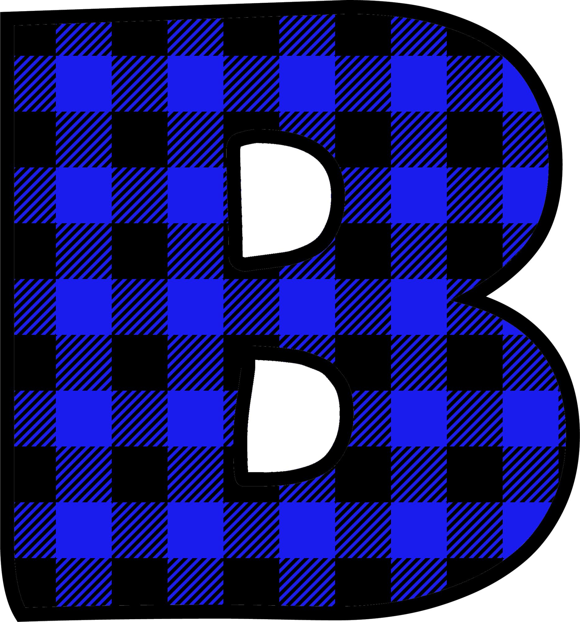 Blue Plaid Letters (2)