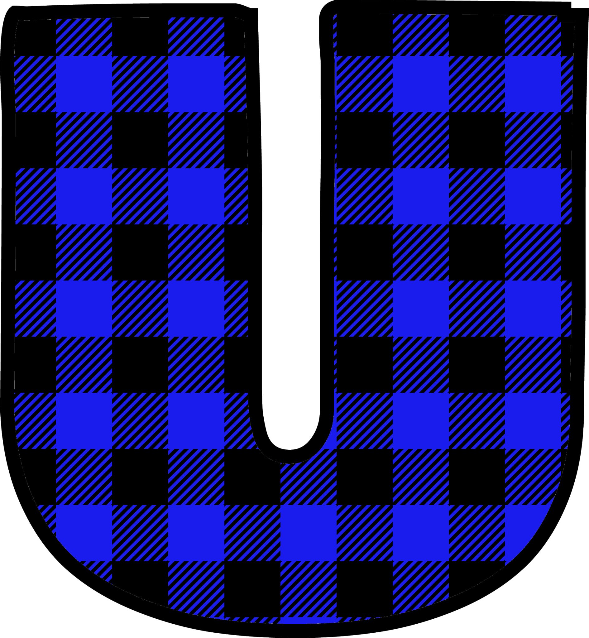 Blue Plaid Letters (21)