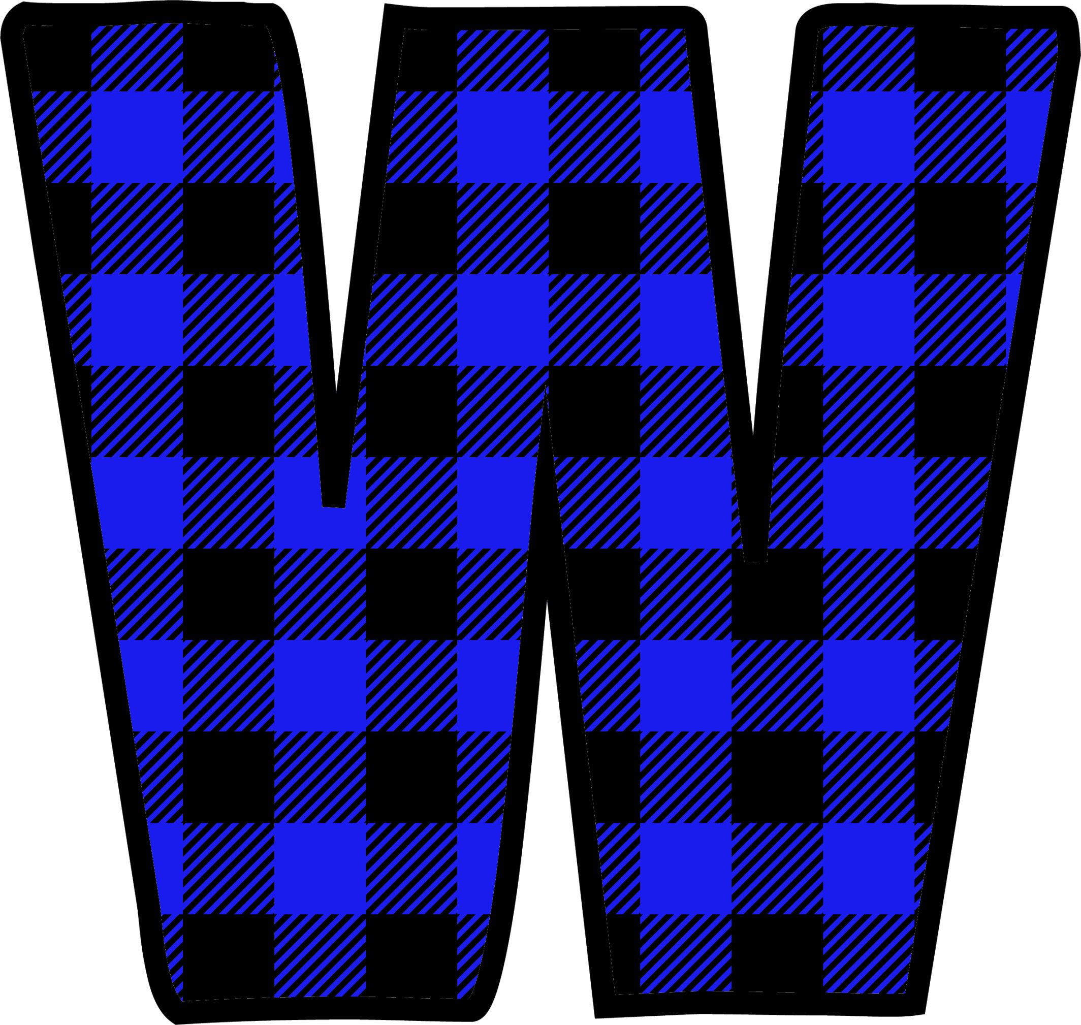 Blue Plaid Letters (23)