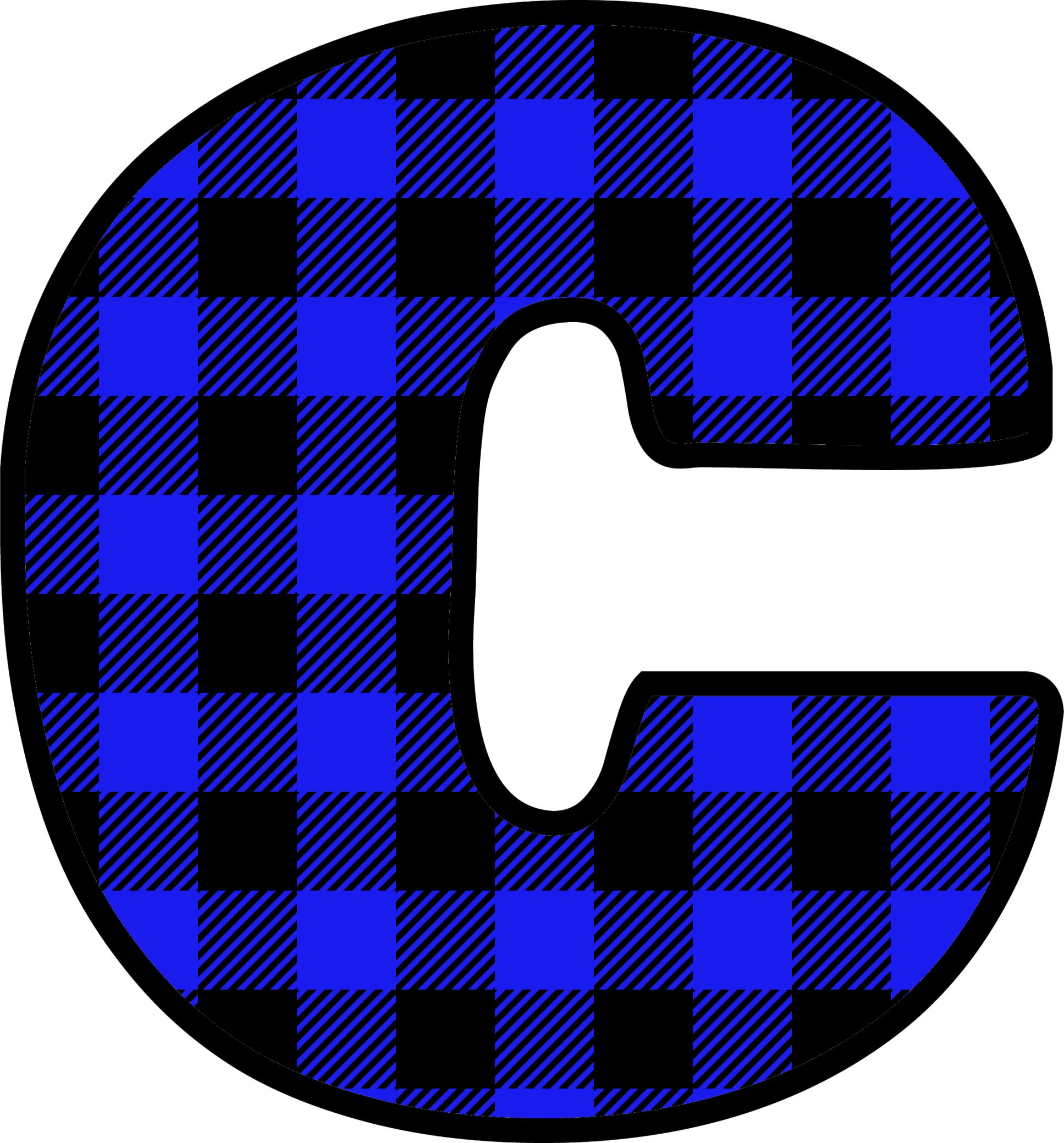 Blue Plaid Letters (3)