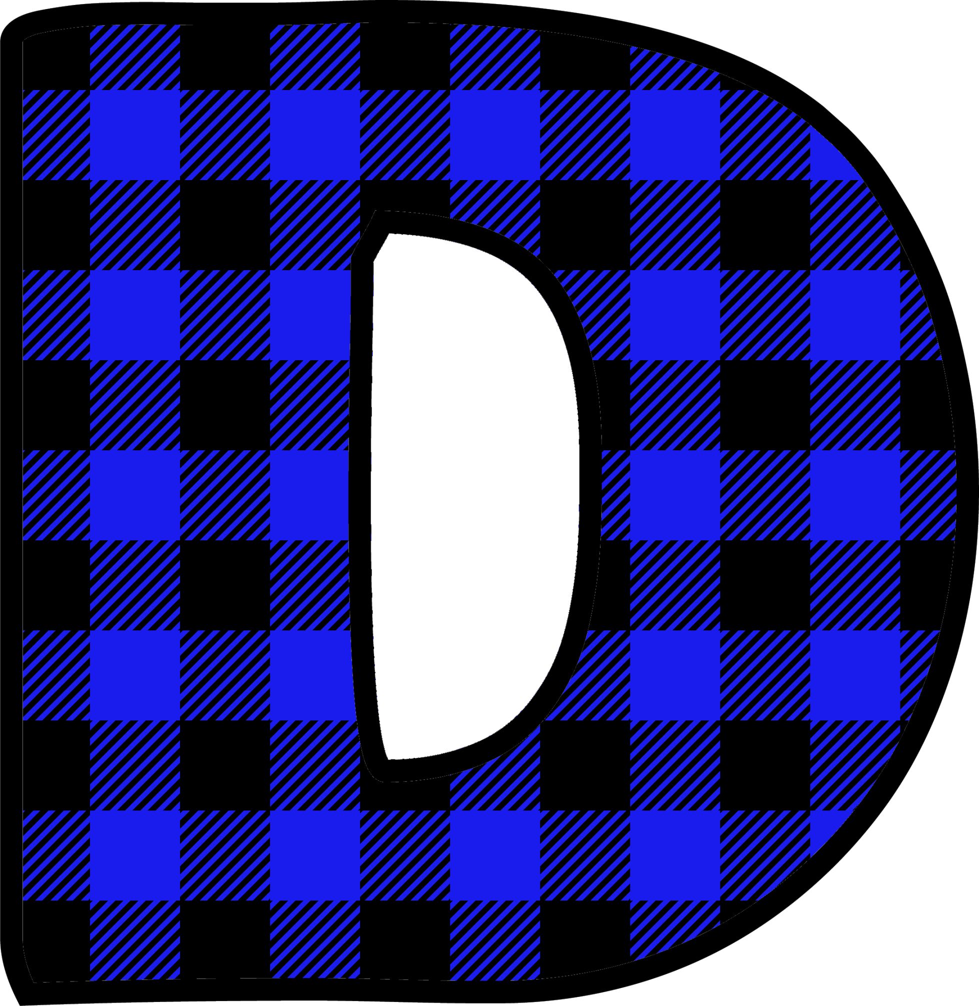 Blue Plaid Letters (4)