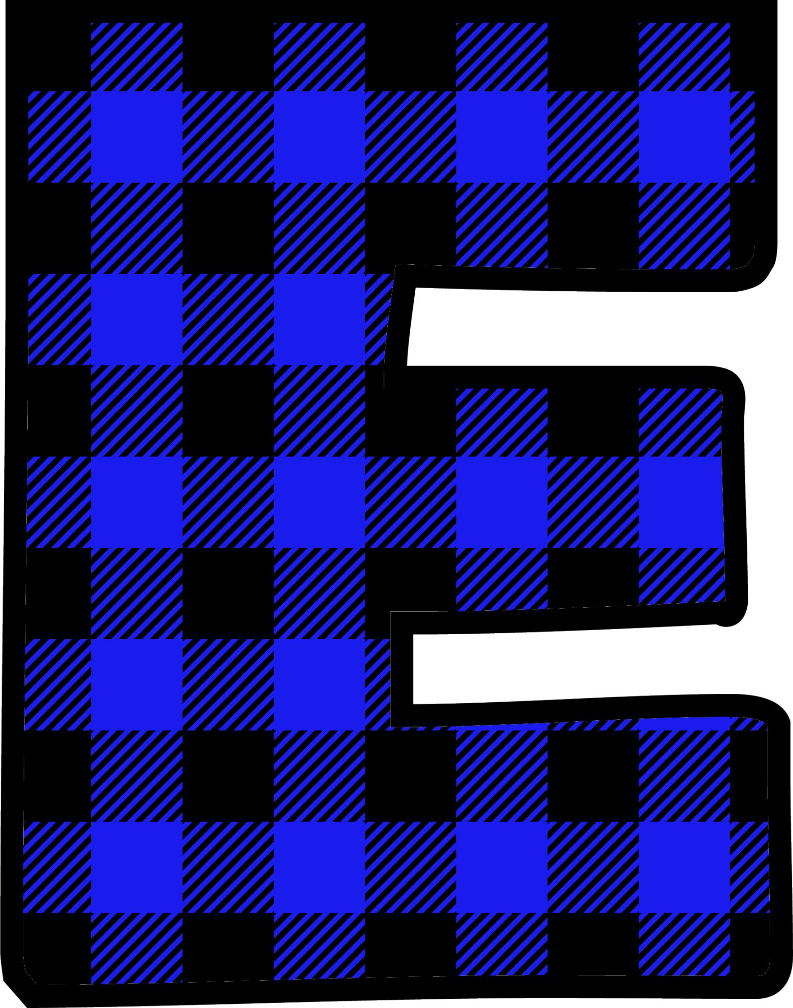 Blue Plaid Letters (5)