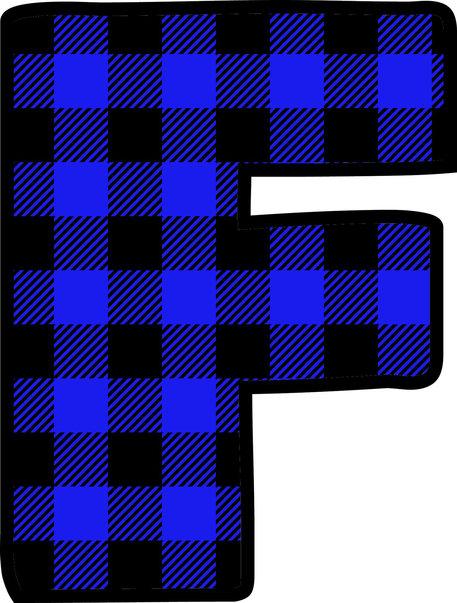 Blue Plaid Letters (6)