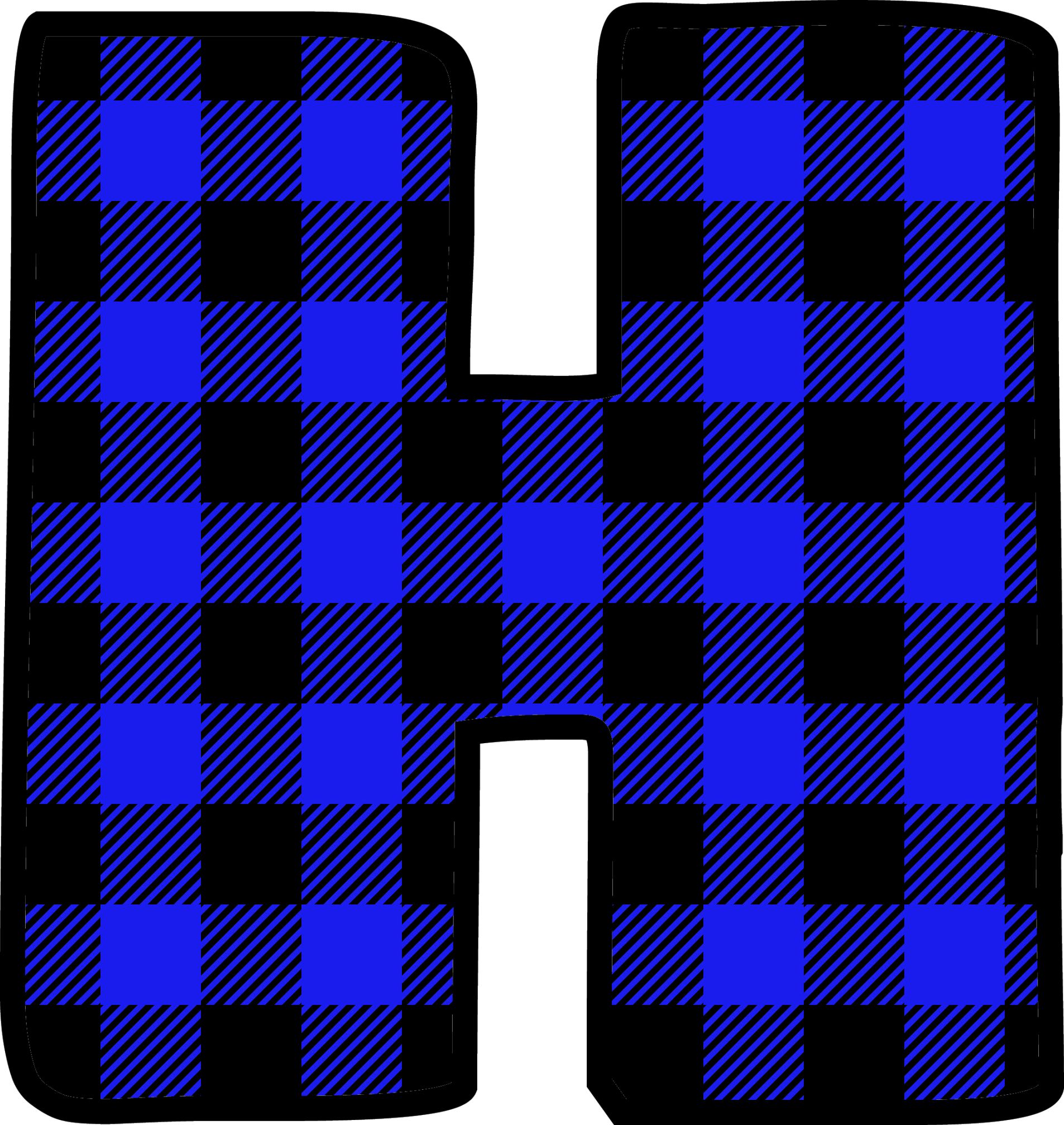 Blue Plaid Letters (8)