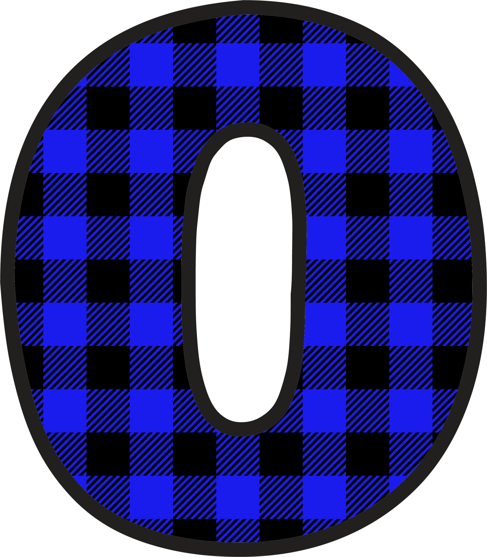 Blue Plaid Numbers (1)