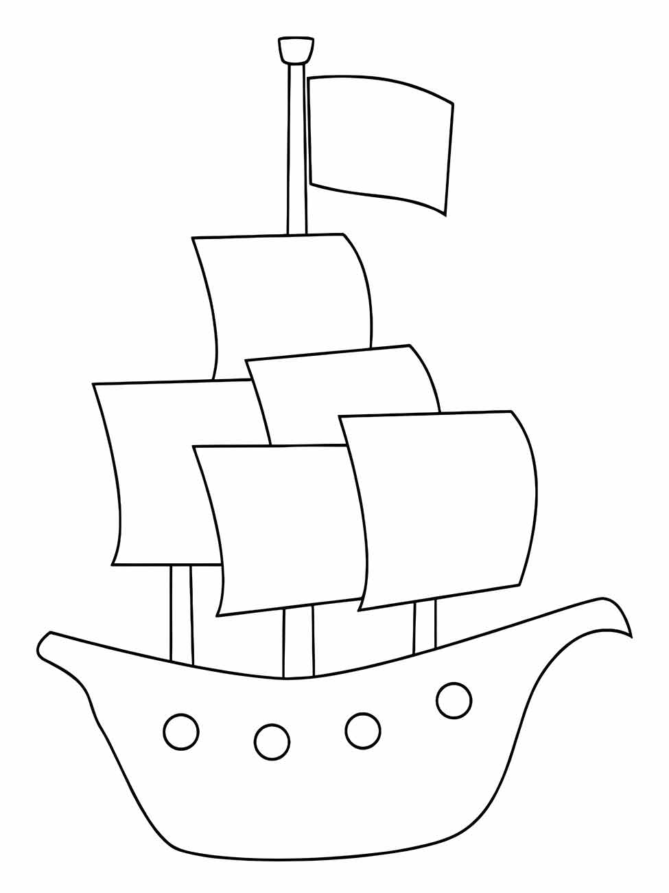 Boats coloring page (1)