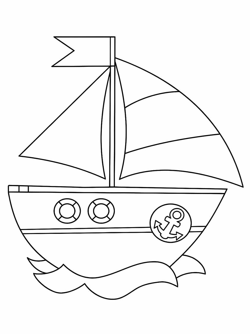 Boats coloring page (2)