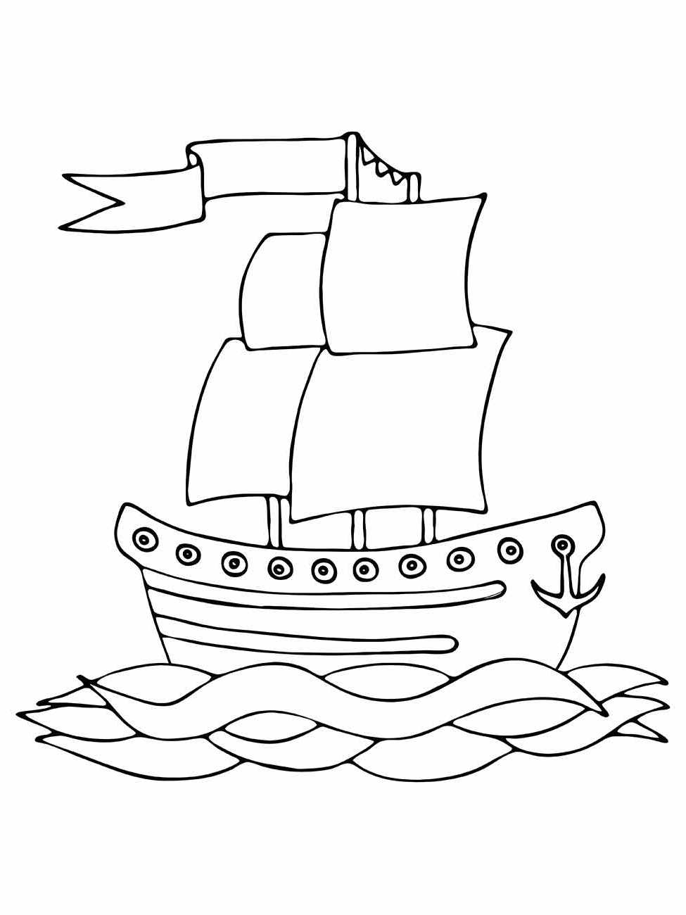 Boats coloring page (4)