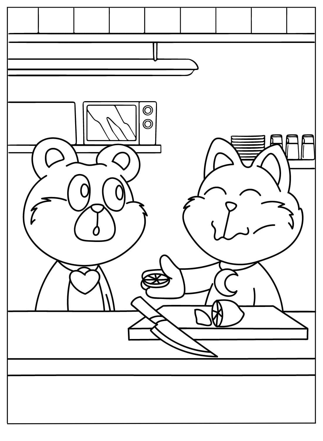 Bobby BearHug CatNapcoloring pages