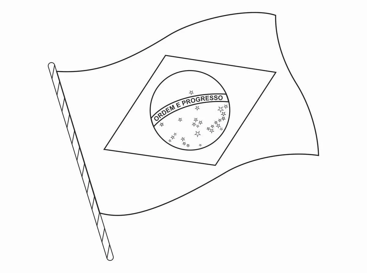 Brazil Flag coloring page (2)