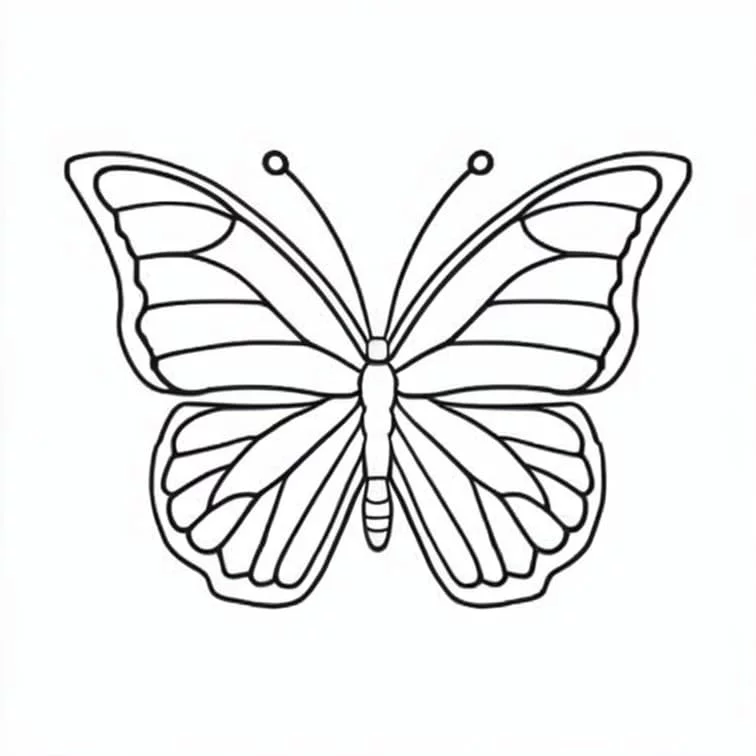 Butterflies coloring page (1)