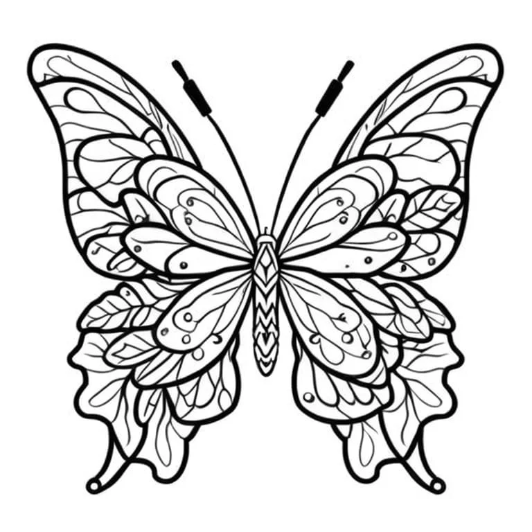 Butterflies coloring page (11)