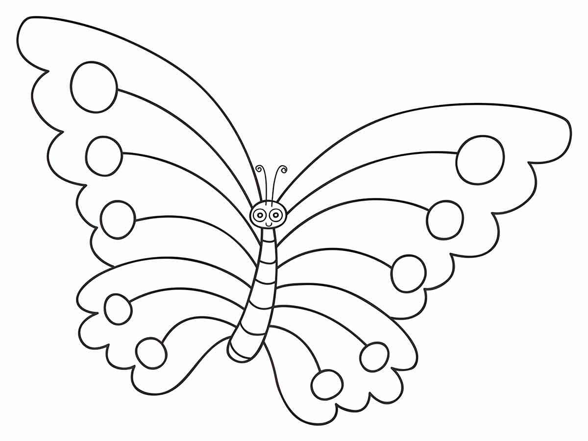 Butterflies coloring page (2)