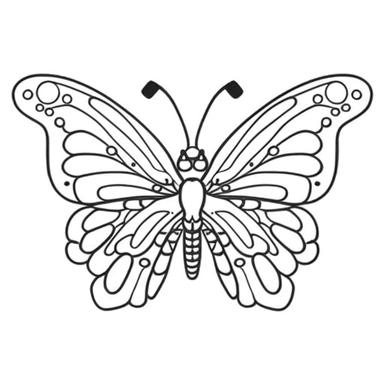 Butterflies coloring page (3)