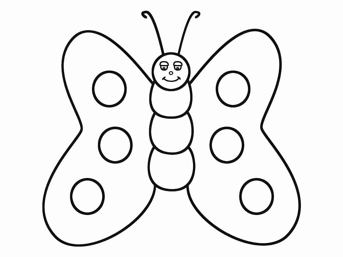 Butterflies coloring page (4)