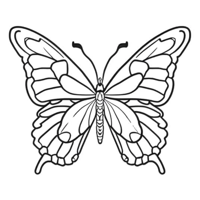 Butterflies coloring page (4)