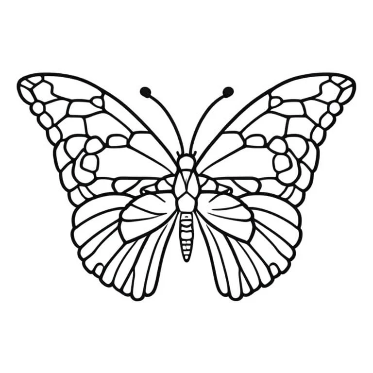 Butterflies coloring page (5)