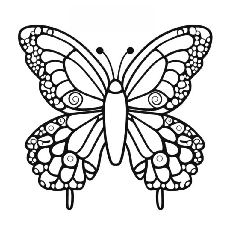 Butterflies coloring page (7)