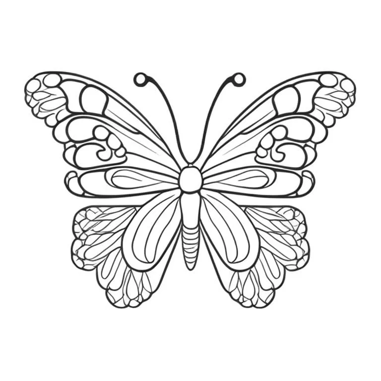 Butterflies coloring page (8)