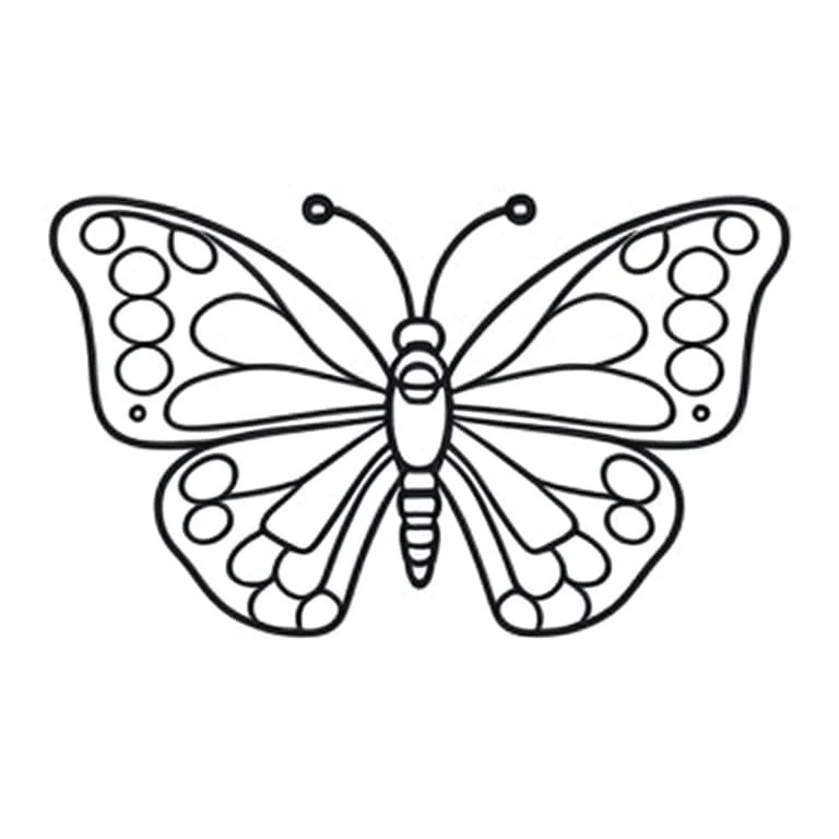 Butterflies coloring page (9)