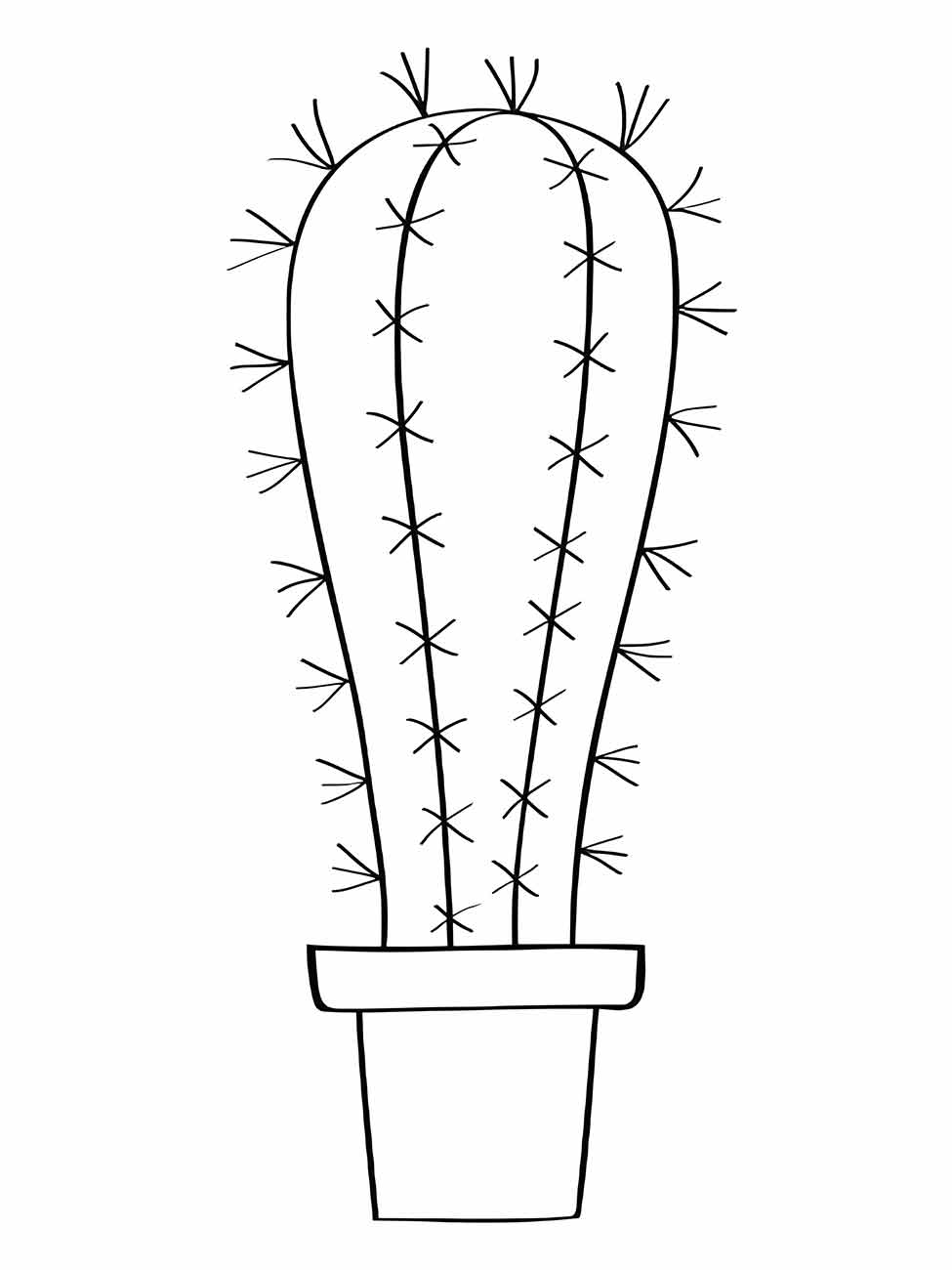 Cacti coloring page (1)