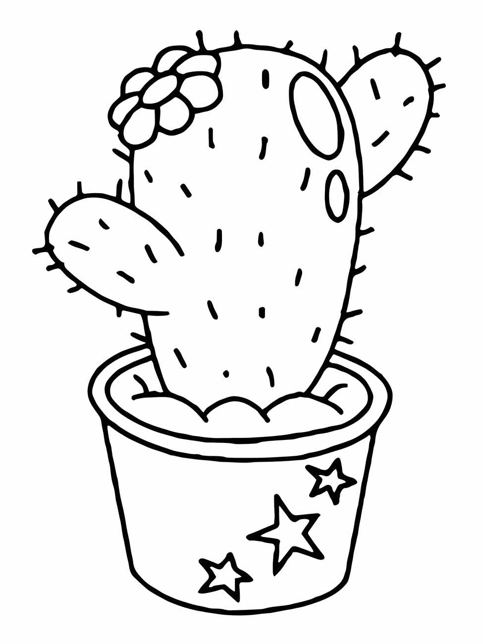 Cacti coloring page (12)