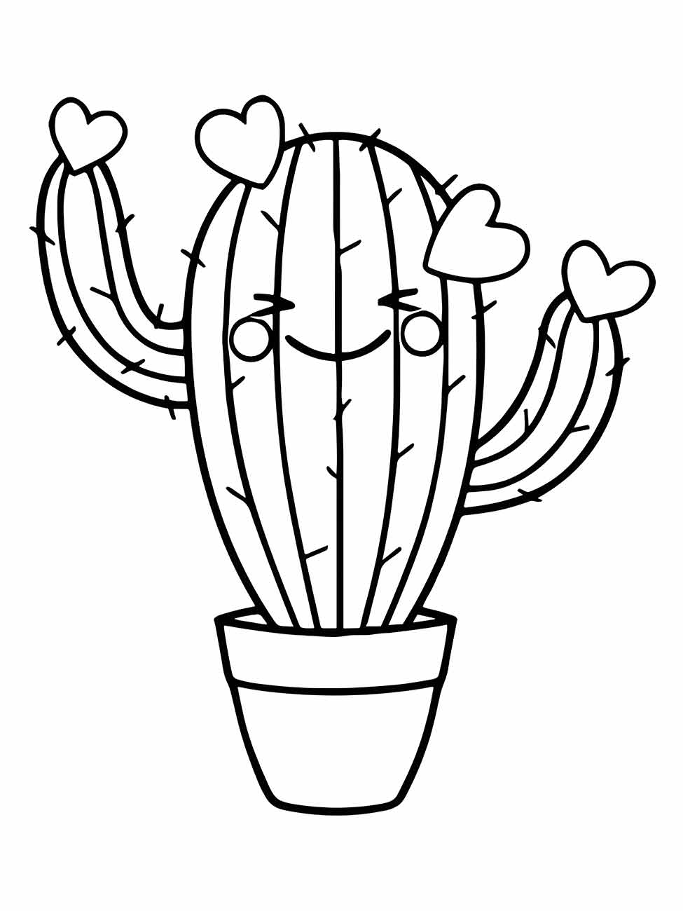 Cacti coloring page (16)