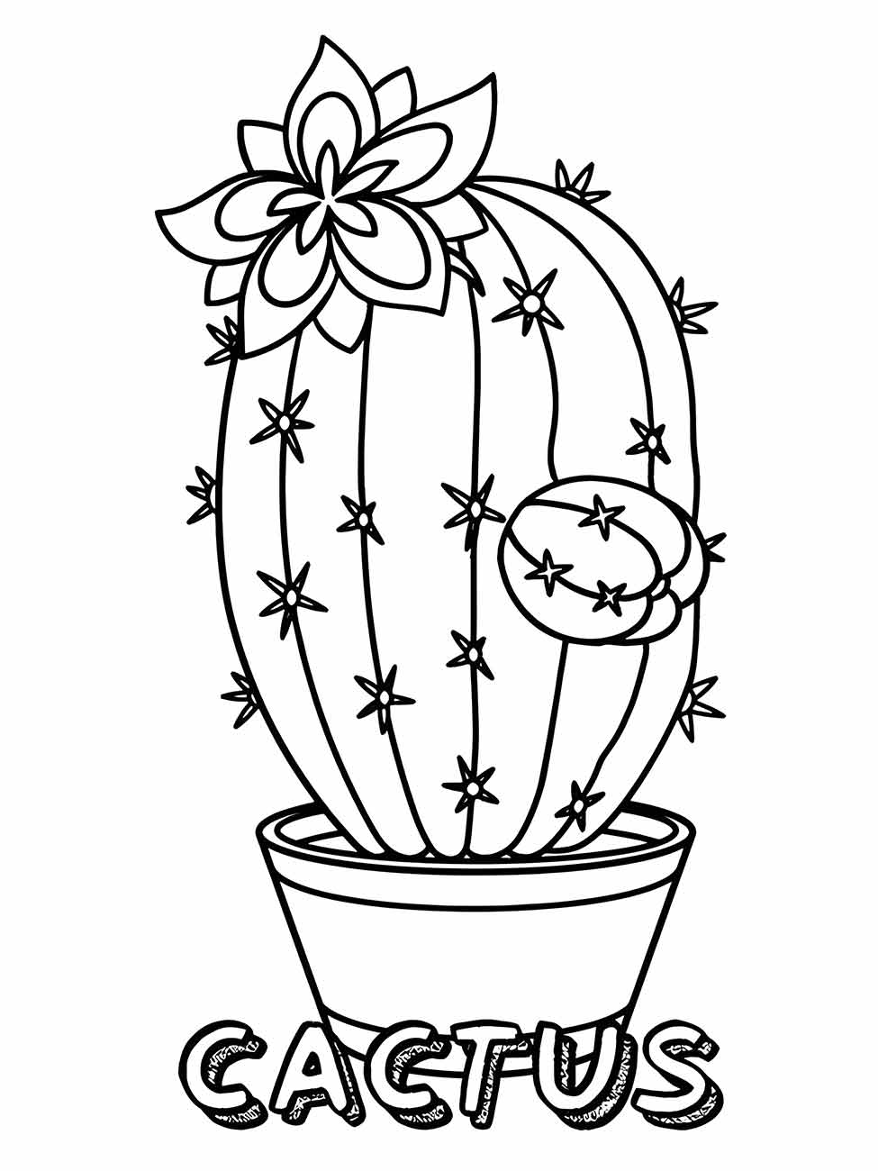 Cacti coloring page (18)