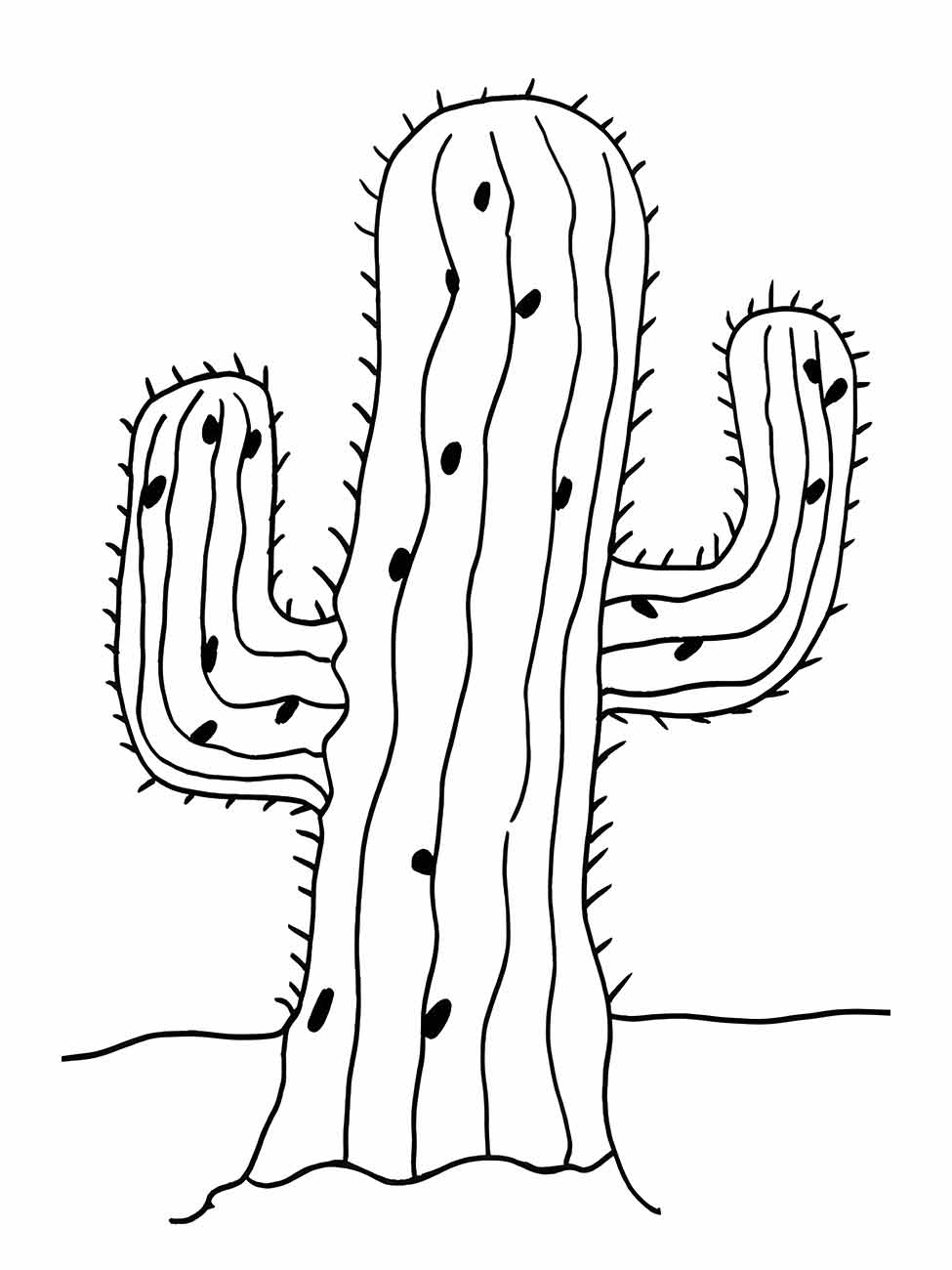 Cacti coloring page (4)