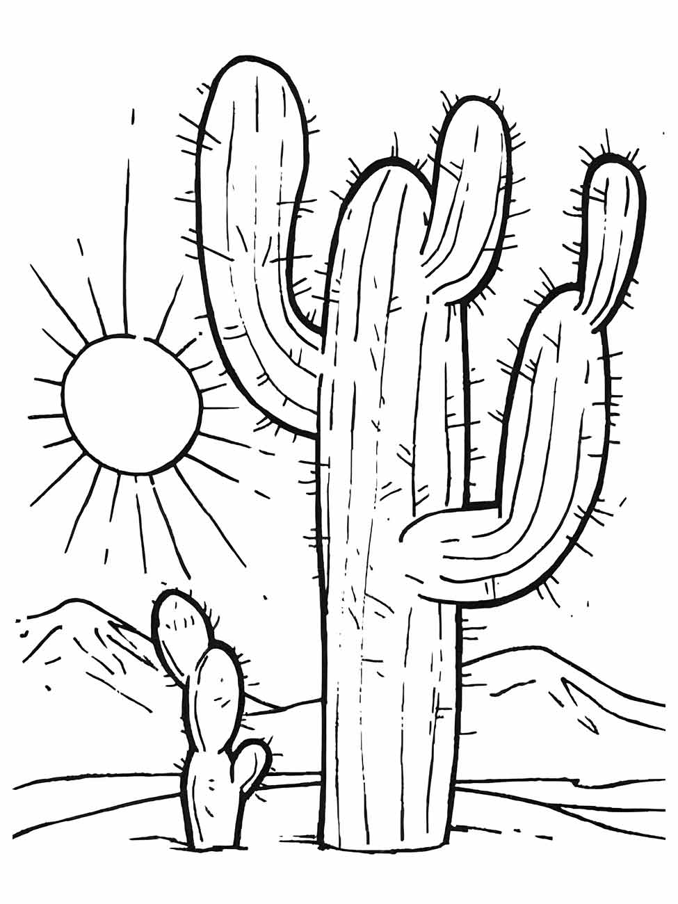 Cacti coloring page (8)