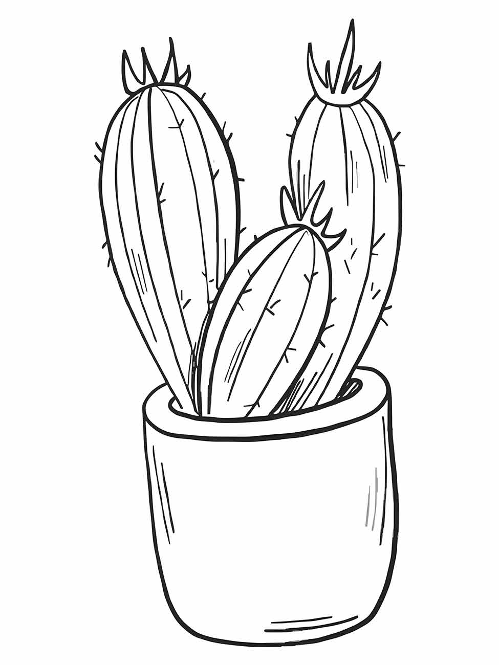 Cacti coloring page (9)