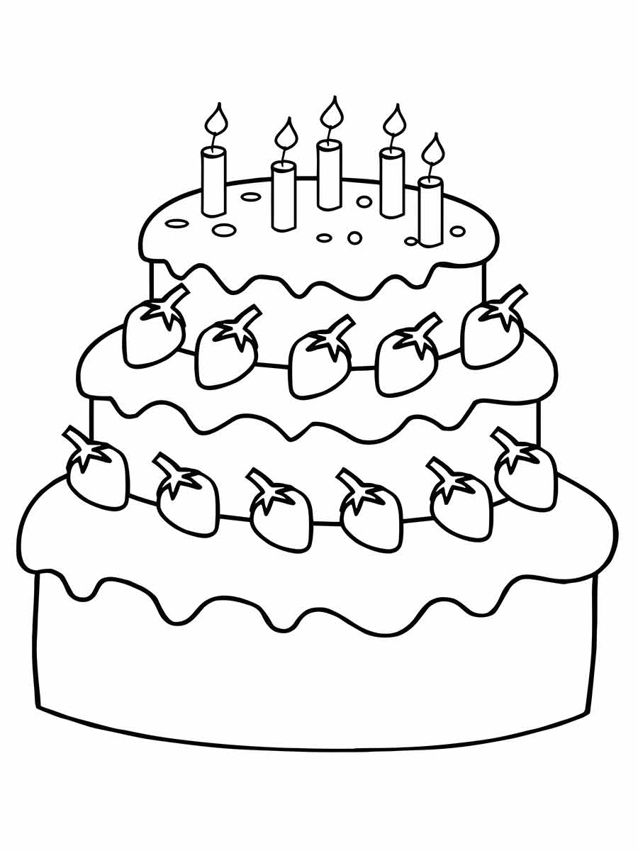 Cake coloring page (1)