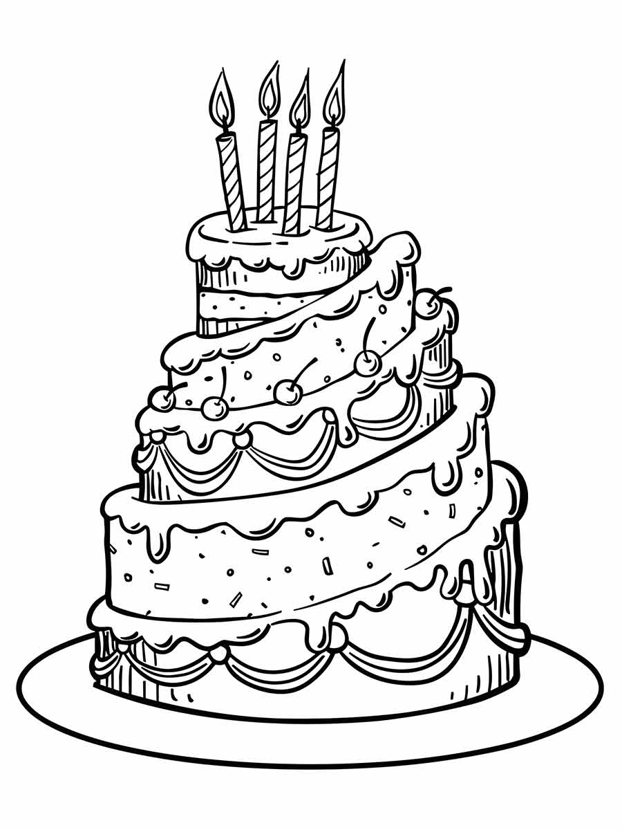 Cake coloring page (10)