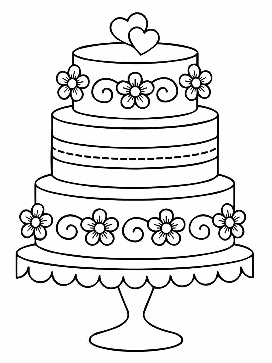 Cake coloring page (11)