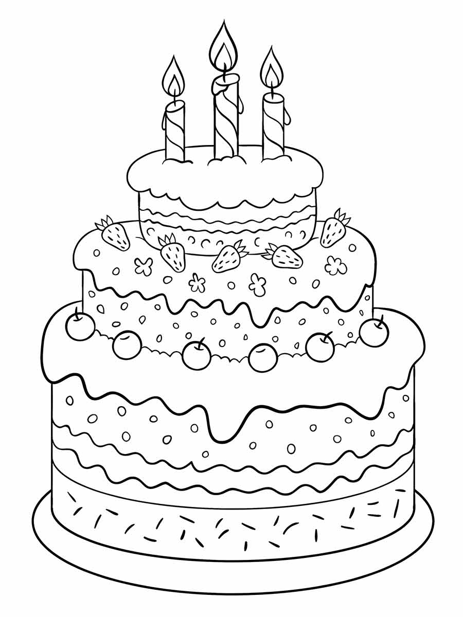 Cake coloring page (2)