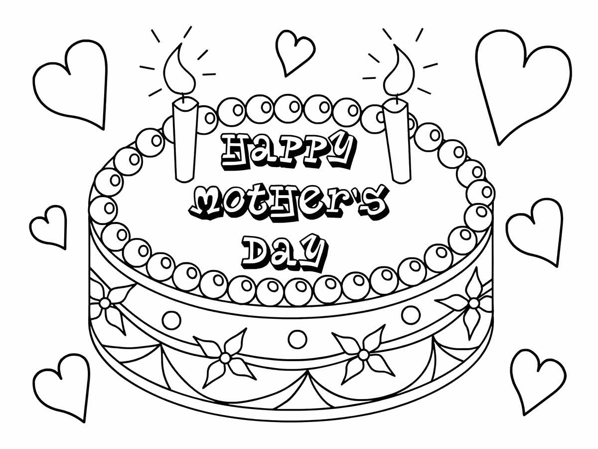 Cake coloring page (20)